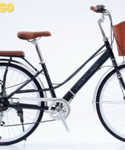 Xe đạp mini khung thép bánh 26 VICKY LADY màu đen
