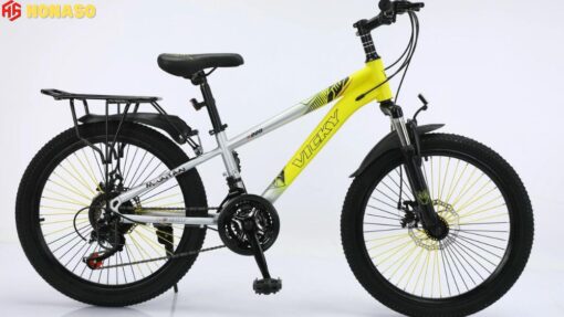 Xe đạp trẻ em có đề bánh 22 Vicky K22D màu vàng