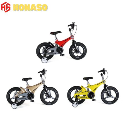 Mẫu xe đạp trẻ em LanQ 41G năng động với đủ 3 màu vàng, đỏ và nâu - 2