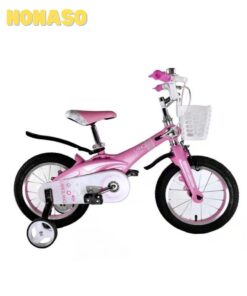 Mẫu xe đạp trẻ em LanQ 43 đủ 3 màu sắc bắt mắt hồng, xanh và vàng - 1