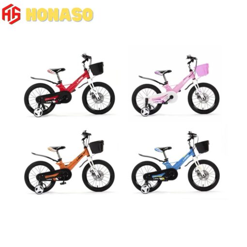 Mẫu xe đạp trẻ em LanQ 50 với 4 màu sắc tươi sáng xanh, hồng, cam và đỏ - 1